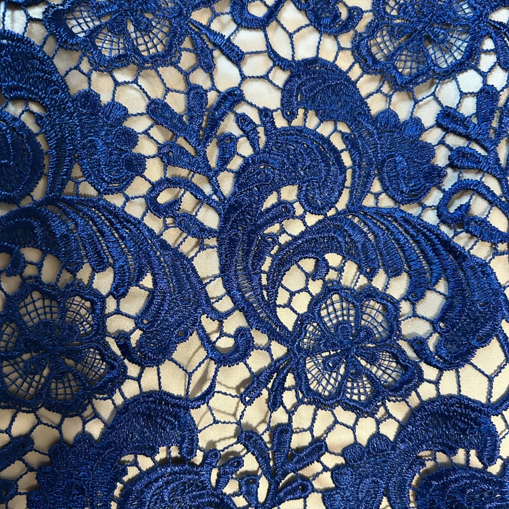 Elegant Blue Lace Dress with full lining. - Picture 7 of 12